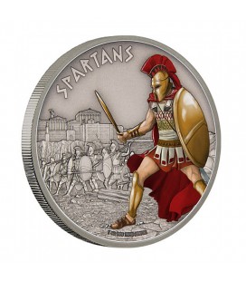 Warriors Of History - Spartans Silver Coin