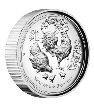 Lunar Series II 2017 Year of the Rooster 1oz Silver Proof High Relief Coin