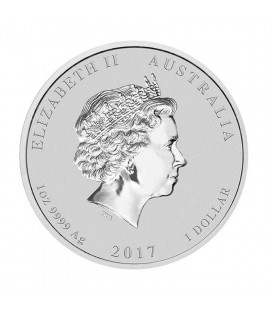 Lunar Silver Coin Series II 2017 Year of the Rooster 1oz Silver Gilded Edition