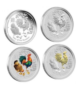 Lunar Series II 2017 Year of the Rooster 1oz Silver Typeset