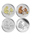 Lunar Series II 2016 Year of the Monkey 1oz Silver Typeset Collection