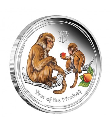 Lunar Series II 2016 Year of the Monkey Silver Proof Coloured Editions