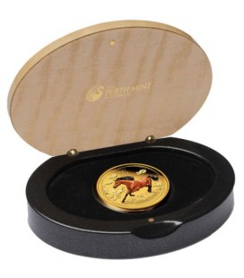 Australian Lunar Series II 2014 Year of the Horse Gold Proof Coloured Edition