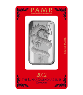 Lunar Dragon Silver Rectangular Ingot - 1oz