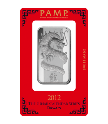Lunar Dragon Silver Rectangular Ingot - 1oz