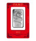 Lunar Dragon Silver Rectangular Ingot - 1oz