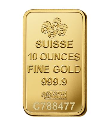 Pamp Fortuna Gold Rectangular Ingot - 10 oz