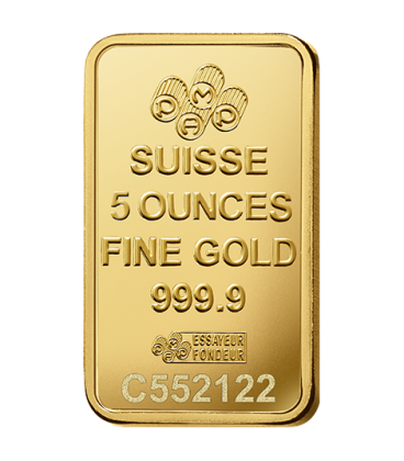Pamp Fortuna Gold Rectangular Ingot - 5 oz