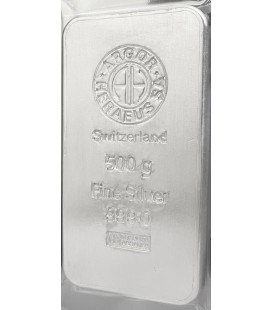 500g Silver 999 Bar Argor Heraeus