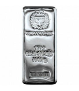 Germania Mint 1 Kilo 999.9 Cast Silver Bar