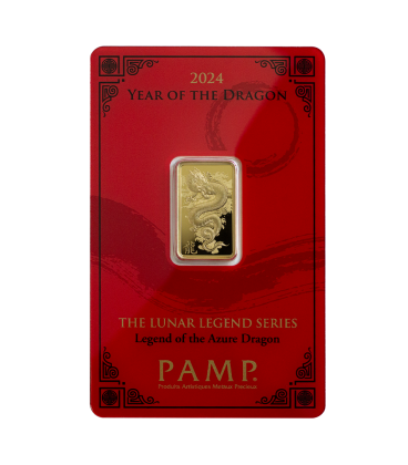 Year of the Dragon - Legend of the Azure Dragon 5 Gram Gold Bar-2024