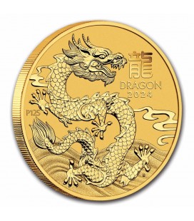 Australia 1 oz Gold Lunar Dragon BU (Series III)-2024