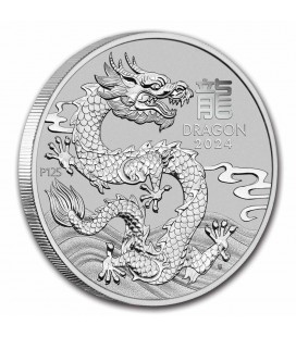Australia 1 oz Platinum Lunar Dragon BU (Series III)2024