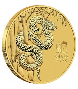Australian Lunar Series III 2025 Year of the Snake 2oz Gold Bullion Coin