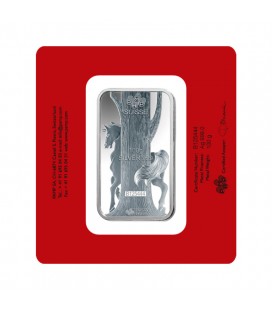 Lunar Horse Silver rectangular Ingot - 100g