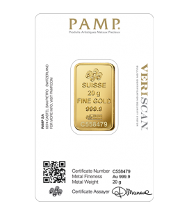 PAMP 20 gram Gold Bar