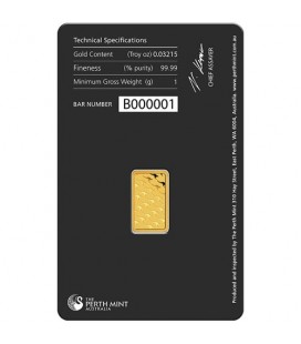1 gram Gold Bar - Perth Mint