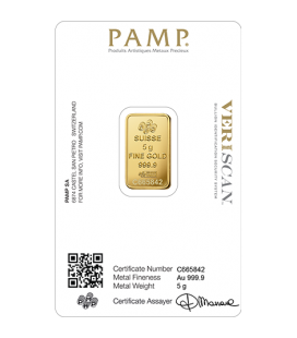 PAMP 5 Gram Gold Bar